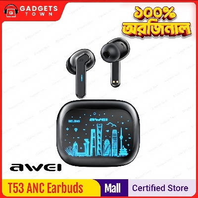 Picture of 🎧 Awei T53 ANC True Wireless Earbuds – Hybrid ANC + ENC | 10H Playback | Bluetooth 5.3 | IPX4 Water Resistant