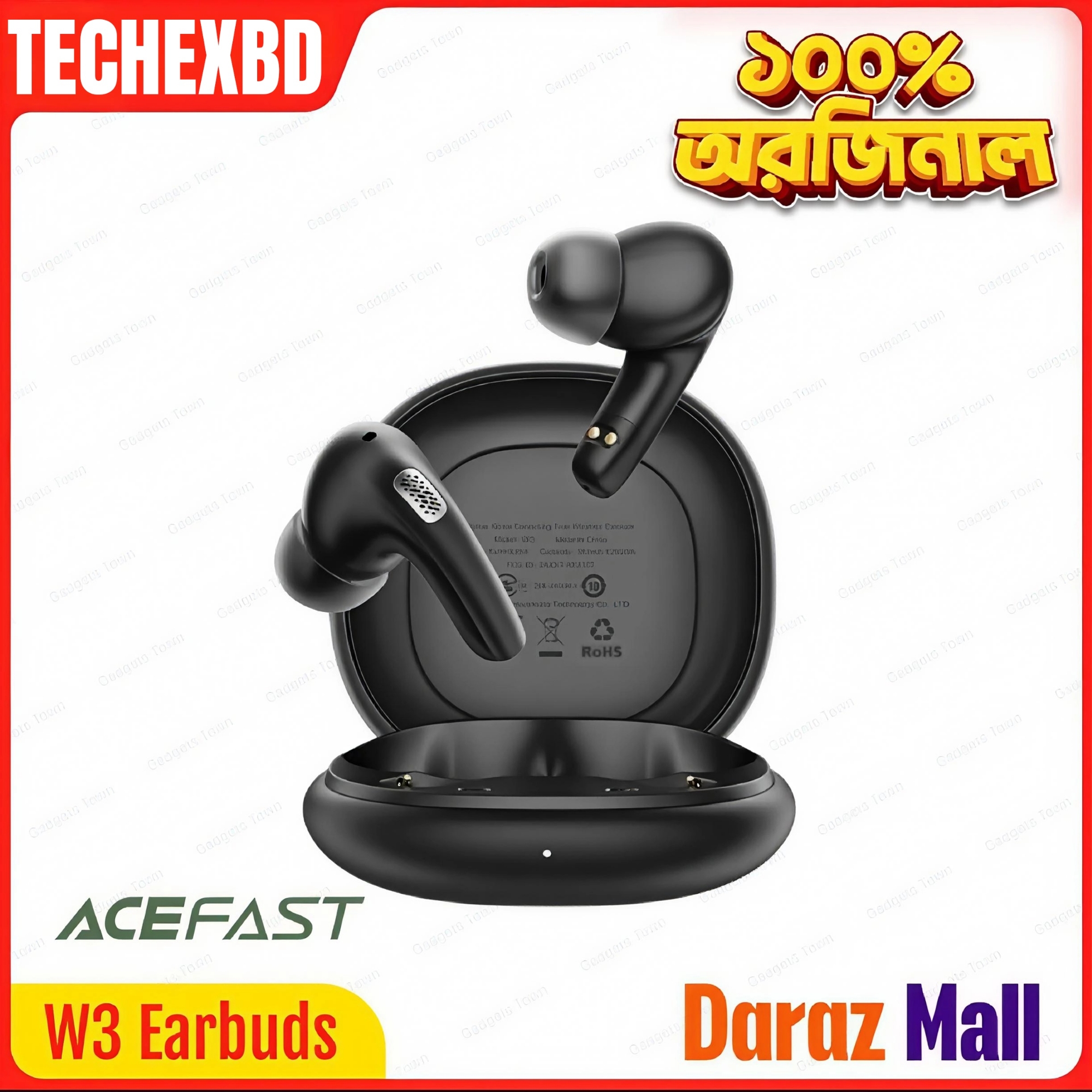Picture of 🎧 ACEFAST W3 ANC True Wireless Earbuds – 40dB Noise Cancellation | 10H Battery | ENC Mic | IPX4 Water Resistant | Bluetooth Earphones