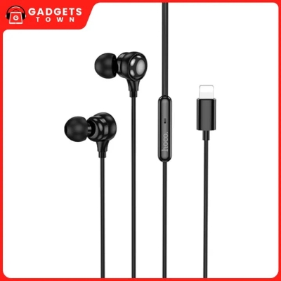 Picture of Hoco M116 Lightning Earphones | 10 mm Driver | Lightning Digital Jack | 1.2 m Tangle‑Resistant Cable | In‑Line Mic & Control | Lightweight 15 g | iPhone/iPad Compatible