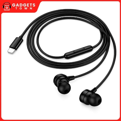 Picture of Hoco M116 Lightning Earphones | 10 mm Driver | Lightning Digital Jack | 1.2 m Tangle‑Resistant Cable | In‑Line Mic & Control | Lightweight 15 g | iPhone/iPad Compatible