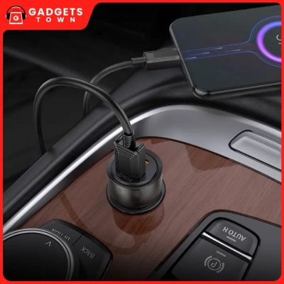 Picture of Hoco Z52 38 W Car Charger | USB‑C PD 20 W + USB‑A QC 18 W | Compact 59×28 mm, 21 g | Dual-Port Fast Charge | Overcurrent & Overvoltage Protection | Universal Compatibility