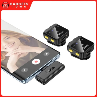 Picture of Microphone | Type‑C & Lightning Compatible | 600 mAh Case + 75 mAh Mics | 5–6 h Runtime | Noise‑Reduction | USB‑C Charging