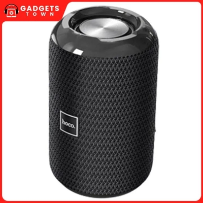 Picture of Hoco HC1 Trendy Sound Portable Bluetooth Speaker | BT 5.0 (JL Chip) | Dual 52 mm/5 W Audio | 1200 mAh Battery | 4 H Playback | TWS Stereo, FM, TF‑Card, USB, AUX | IPX5 Splash‑Resistant