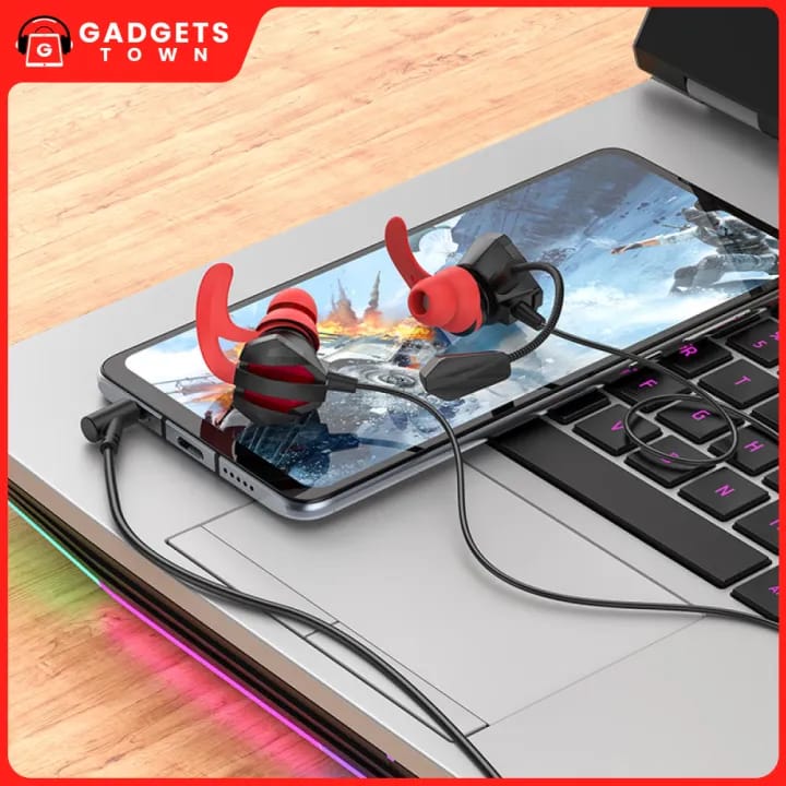 Picture of Hoco | M105 Gaming Earphones | 10 mm Driver | 3.5 mm AUX In‑Ear with Detachable Mic & Volume Control | Ergonomic Ear‑Hook Design