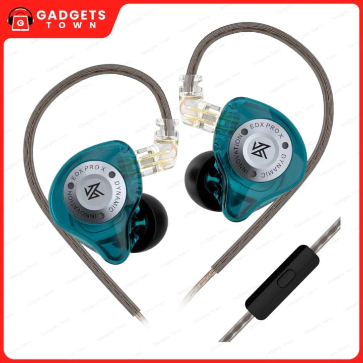 Picture of KZ | EDX Pro X | Wired In-Ear Monitor (IEM) | Super-Linear Single Dynamic Driver | Detachable 0.75mm 2-Pin Cable | In-Line Mic & Control | 3.5mm Plug | 23Ω, 108dB, 20–40kHz | Hi-Fi Bass for Music & Gaming