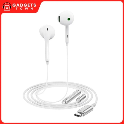 Picture of ACEFAST | L7 Type-C Semi In-Ear Wired Earphones with Mic | USB-C Plug-and-Play | Anti-Spray Noise-Reduction Mic | 1.2m Tangle-Resistant Cable, 16g | TPE+ABS+Aluminum+Nylon | For Android USB-C Phones & Tablets
