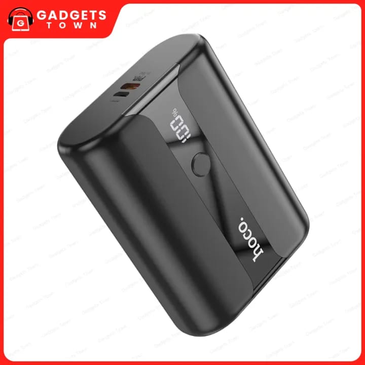 Picture of Hoco Q3 Pro 10000mAh Power Bank | PD 20W + QC 22.5W Dual‑Port Fast Charge | 18W Type‑C/Micro‑USB Input | LED Display | Slim 81×59×25 mm