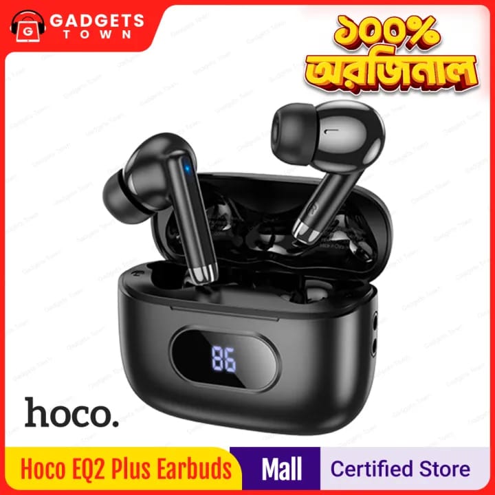 Picture of Hoco EQ2 Plus | Bluetooth 5.4 TWS Earbuds | 7 h Playtime & 28 h Case Battery | Touch Control, Stereo Sound, USB‑C Charging – Best Sellers Ban