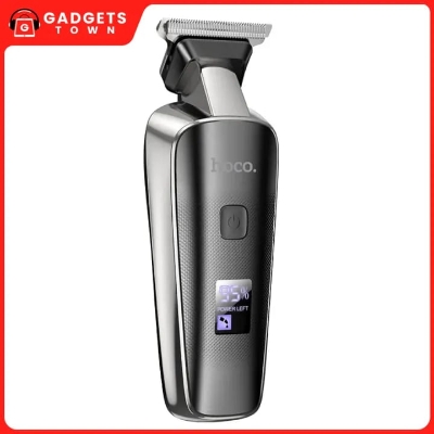 Picture of Hoco HP23 Diamond Electric Hair Clipper | 7,000 RPM Motor | 600 mAh Battery – 90 min Run | LED Display | Stainless‑Steel + PC Body | 3 Comb Guards – Precise Trimming