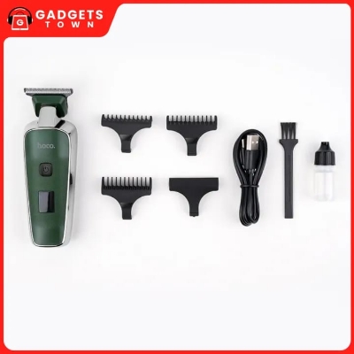 Picture of Hoco HP23 Diamond Electric Hair Clipper | 7,000 RPM Motor | 600 mAh Battery – 90 min Run | LED Display | Stainless‑Steel + PC Body | 3 Comb Guards – Precise Trimming