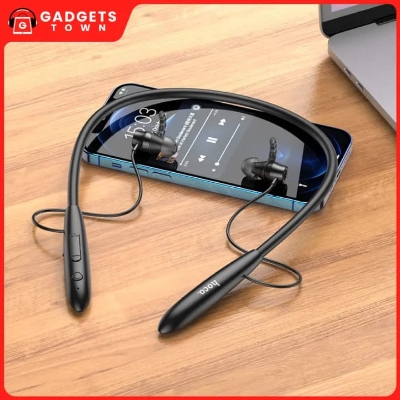 Picture of Neckband Earphones | 200 mAh Battery, 20 H Playback & 330 H Standby | Magnetic Silicone Band | TF Card Slot |