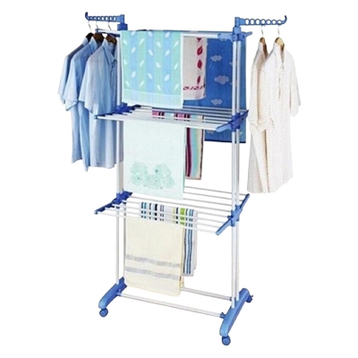 Picture of Universal Cloth Hanger Rack With Double Pole-Stand 3 Tier Cloth Dry Hanger Stand