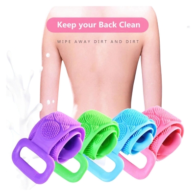 Picture of Silicone Bath Towel Body Brush Bath Belt Exfoliating Body Brush Belt Washing Shower Brush Bath Scrubber Skin Clean Brushes