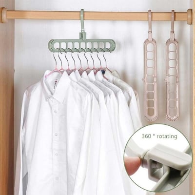 Picture of Magic Multi-Port Support Hangers Closet Organizer Space Saving Hanger Clothing Rack Plastic Scarf Storage Hangers for Clothes