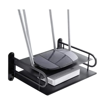 Picture of Wall Mount Metal Wireless Wifi Router Stand Storage Box  Shelf Wall Hanging Storage Organizer