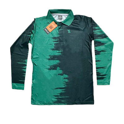 Picture of SMUG Premium POLO Full Sleeve T-shirt - Fabric soft and comfortable - Green black