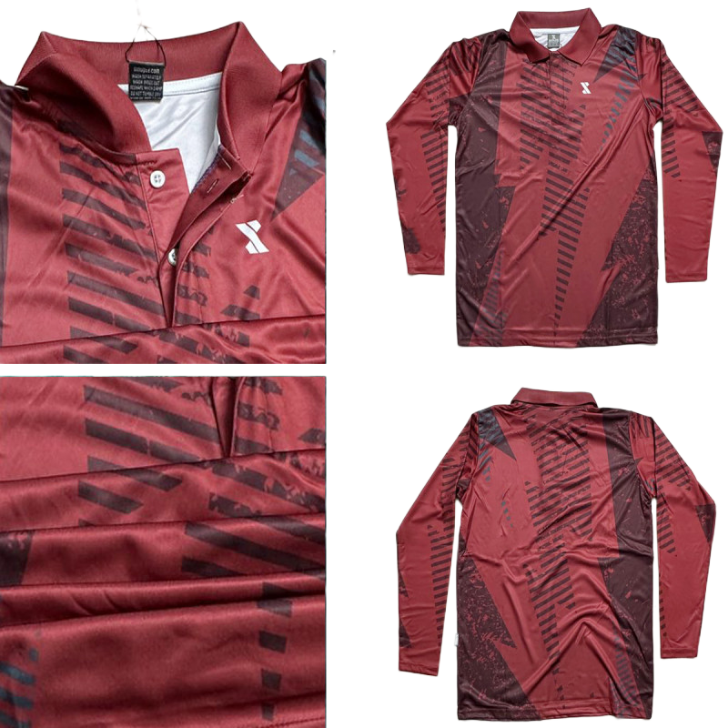 Picture of SMUG Premium POLO Full Sleeve T-shirt - Fabric soft and comfortable - Maroon