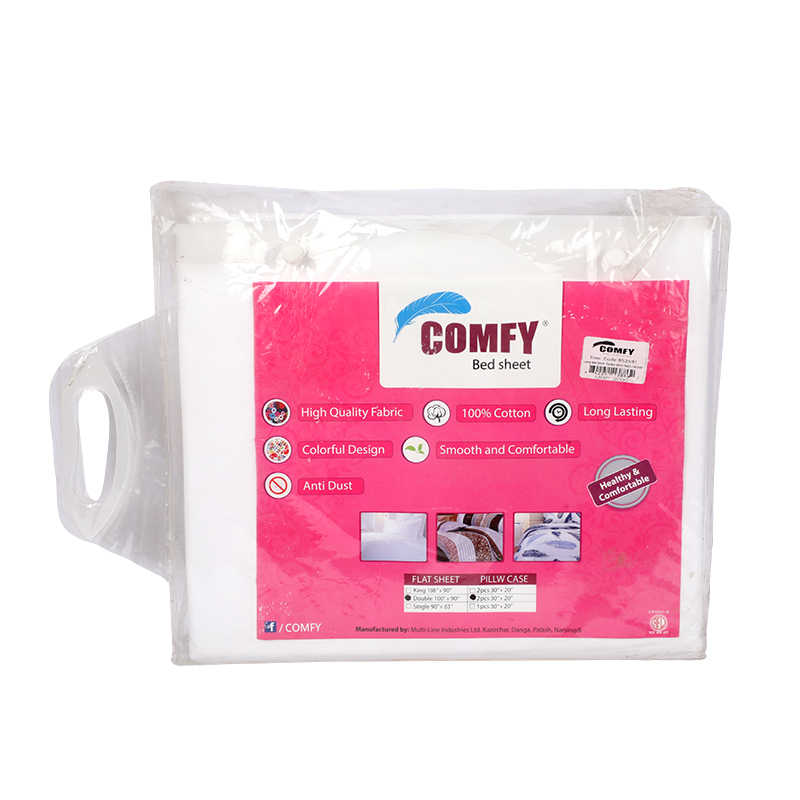 Picture of Comfy Bed Sheet- Single White (Twill) 90"x63"