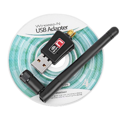 Picture of Wifi Receiver 300Mbps For Pc With Antenna - Seamless Wireless Connectivity For Your Computing Needs - Black