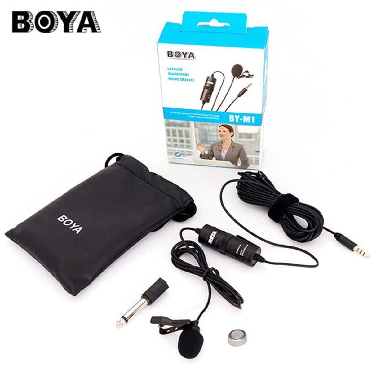 Picture of Boya BY-M1 3.5 mm Lavalier Microphone - Black - Black