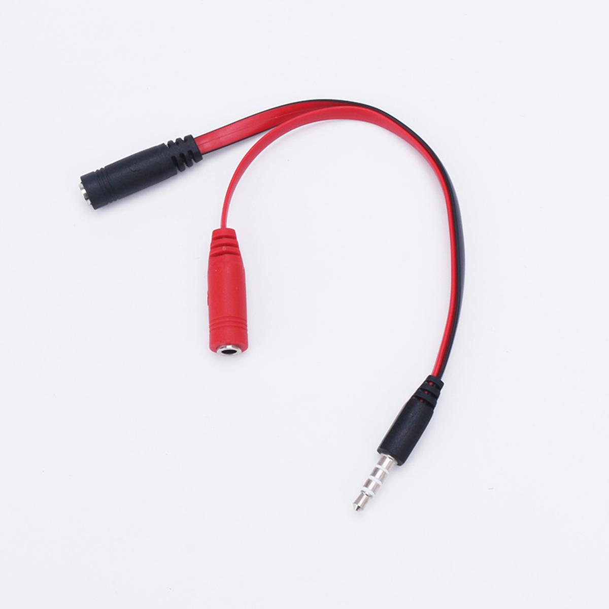 Picture of 3.5mm Male to 2Female Jack Audio Y Splitter Cable Earphone  Microphone Adapter For Phone PC Laptop - Multicolor