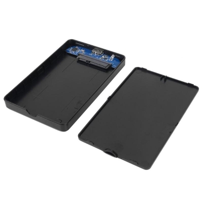 Picture of 2.5 Inch USB 2.0 Hard Drive Disk HDD External Enclosure Case (Multicolor) - Black