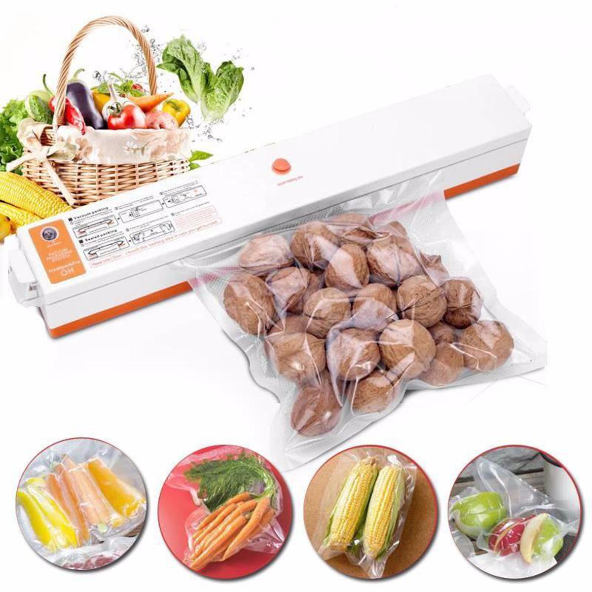 Picture of Automatic Electric Vacuum Kitchen Sealer Food Saver Storage Bags Kitchen Seal Ring Machine - White
