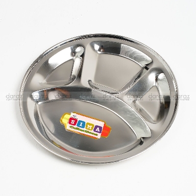 Picture of Stainless Steel Divided Plate 31 cm 1 Pics - Silver