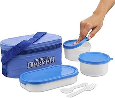 Picture of Milton Lunch Box, Double Decker Lunch Box, Milton Double Decker Lunch Box-Blue
