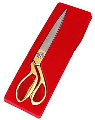 Picture of Golden Handle Stainless Steel Tailor Scissors-Large(10.5 Inch) - Multicolor