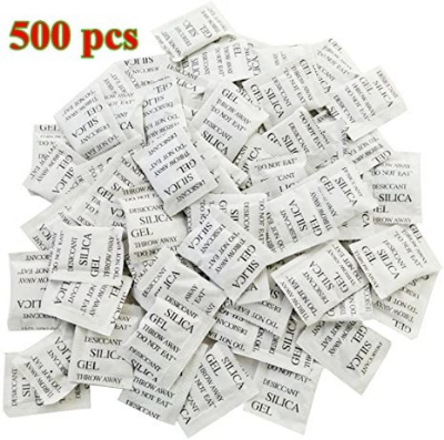 Picture of Silica Gel 500 Packets (1 Gm Pack) Desiccant White Silica Gel - White