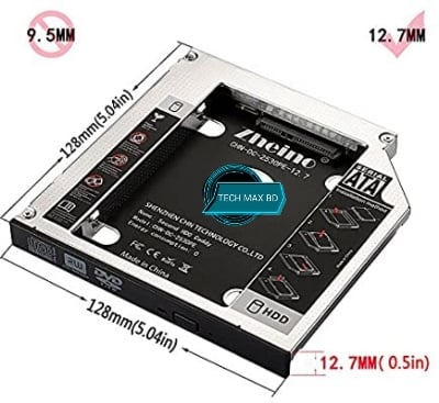 Picture of Universal 9.5mm SATA to SATA 2nd SSD HDD Hard Drive Caddy (Comparable 9mm) Support All Brand Laptop - 2TB