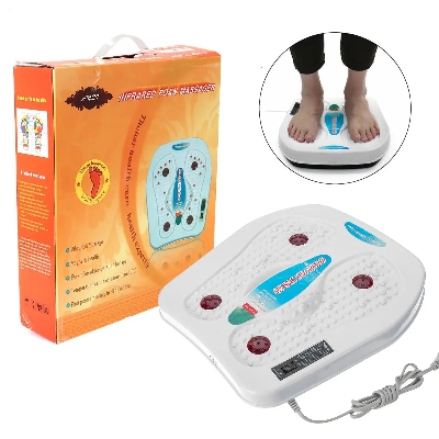 Picture of Infrared Electric Foot Massager for diabetic control Vibrating Massage Blood Circulation Pain Relief Pedicure Machine Foot care goods for men women-White - White