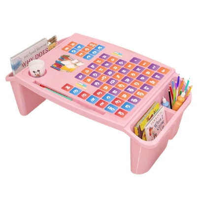 Picture of Baby/Kids Writing Table / Study Table Baby Snack Table/ Storage Box Plastic - Pink