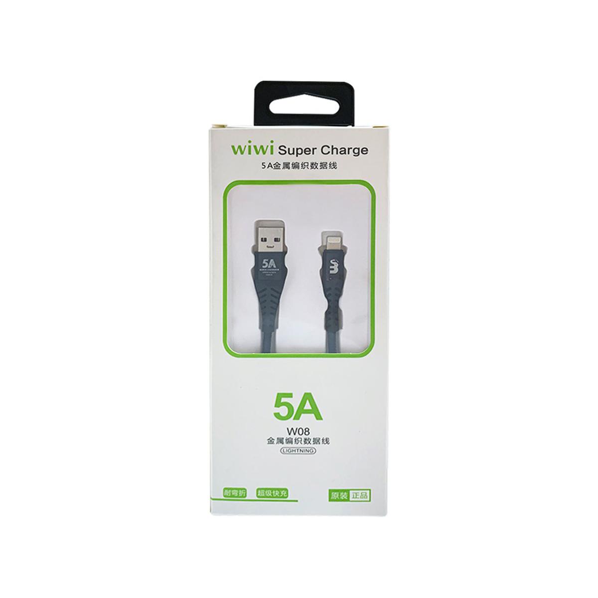 Picture of Wiwi Super Charge Ori 5A Braided Metal Flash Charging Cable - Black