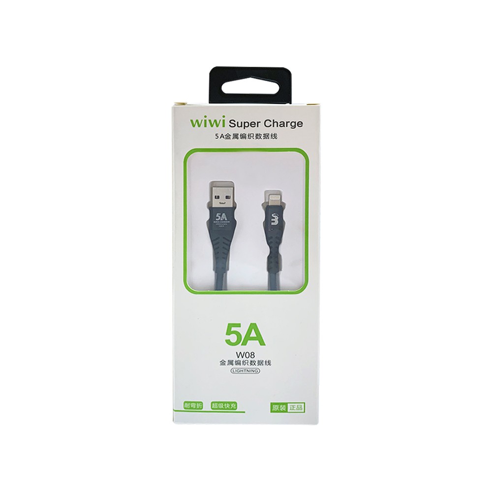 Picture of Wiwi Super Charge Ori 5A Braided Metal Flash Charging Cable - Black