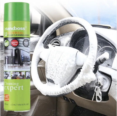 Picture of Handboss Universal Foam Cleaner with brush Leather Fabric Cleaner Car Interior Dashboard Home Sofa Computer Laptop TV Water-free Cleaning Agent 650ml - Multicolor
