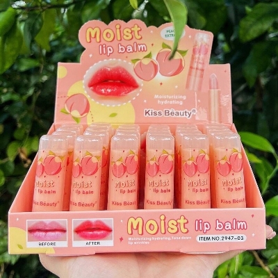 Picture of 5 pcs Kiss Beauty Peach Extract Moist Hydrating Lip Balm Lipstick