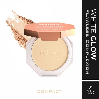 Picture of Maliao White Glow Flawless Complex Compact Powder (WHITE IVORY) Whitens & Brightens Anti-pollution Matte look Spf 25 PA+++ - Natue