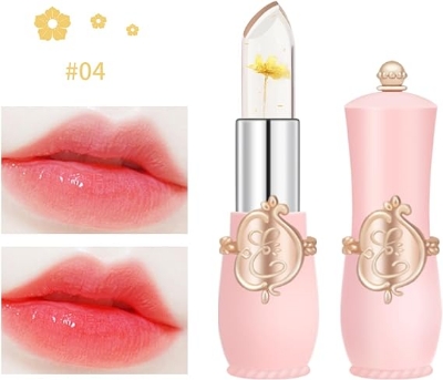 Picture of Transparent Lipstick Jelly Flower Moisturizing Lipstick Color Changing Lip Balm Lip Care Lipstick