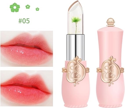 Picture of Transparent Lipstick Jelly Flower Moisturizing Lipstick Color Changing Lip Balm Lip Care Lipstick