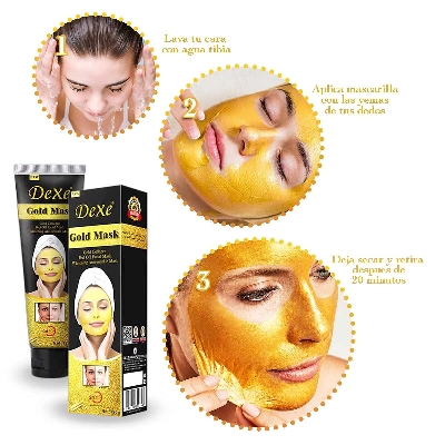 Picture of UK Brand Dexe Peel Off Mask Gold Collagen Whitening Anti-wrinkle 24 Hours Moisturizing (120g) Deep Cleansing Gold Facial Mask - Fresh