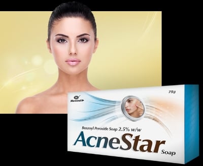 Picture of Mankind Benzoyl Peroxide Soap Acne Star 2.5% Soap 75g - Fresh