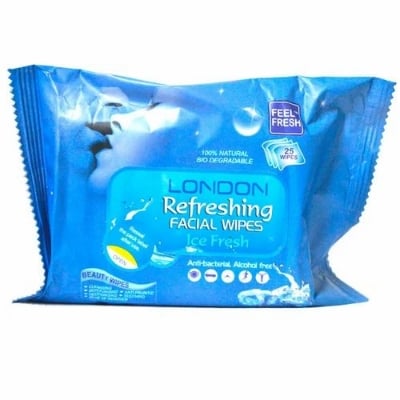 Picture of London Refreshing Facial Wipes Ice Fresh - Blue