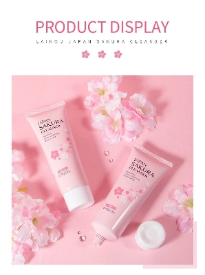 Picture of LAIKOU Skin Care Japan Sakura Cleanser Face Wash - Moisturizing Sakura Extract Facial Cleanser Oil-Control Whitening Face - 50g,Fresh