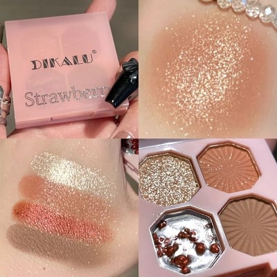 Picture of Dikalu Eyeshadow Palette  Cute Mini 4 Colour Eyeshadow For Easy Carrying To Anywhere (Traval,School/College,Party,Hang out) Quick Using