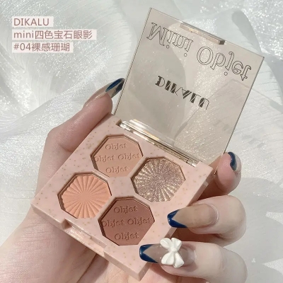 Picture of Dikalu Eyeshadow Palette  Cute Mini 4 Colour Eyeshadow For Easy Carrying To Anywhere (Traval,School/College,Party,Hang out) Quick Using