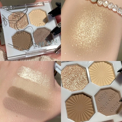 Picture of Dikalu Eyeshadow Palette  Cute Mini 4 Colour Eyeshadow For Easy Carrying To Anywhere (Traval,School/College,Party,Hang out) Quick Using