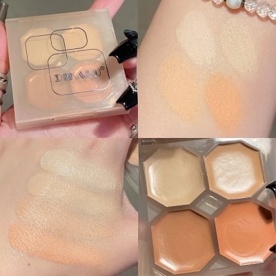 Picture of Dikalu Eyeshadow Palette  Cute Mini 4 Colour Eyeshadow For Easy Carrying To Anywhere (Traval,School/College,Party,Hang out) Quick Using