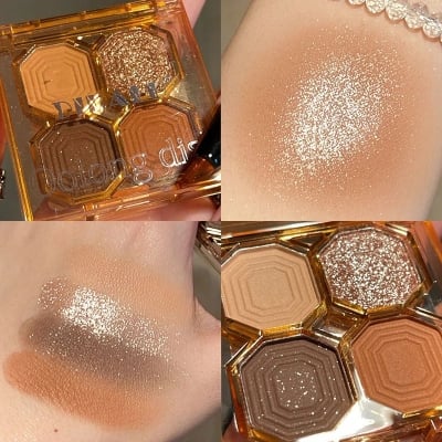 Picture of Dikalu Eyeshadow Palette  Cute Mini 4 Colour Eyeshadow For Easy Carrying To Anywhere (Traval,School/College,Party,Hang out) Quick Using